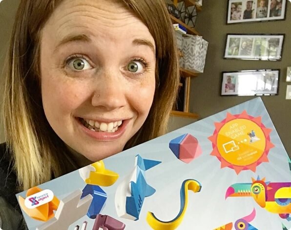 game box with smiling player